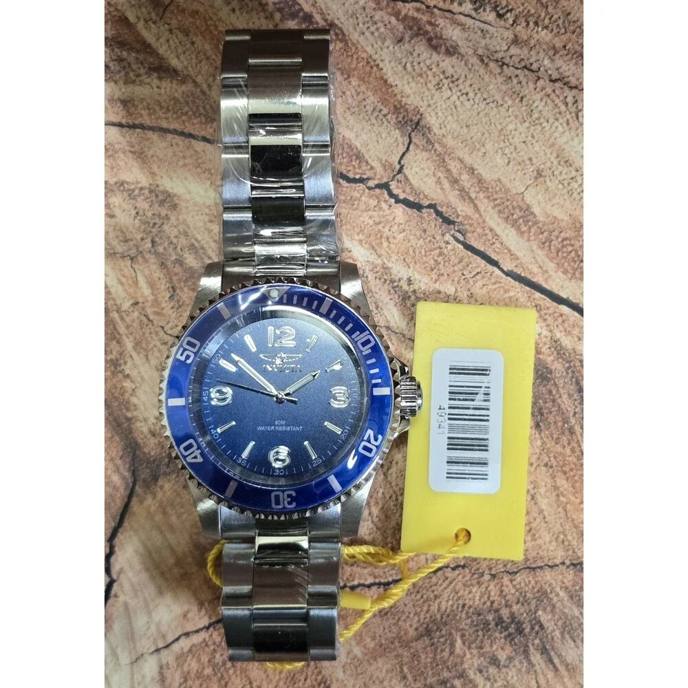 Invicta Specialty Rowan Men's Watch 40mm Blue Bezel Dial Steel 49341 Brand New